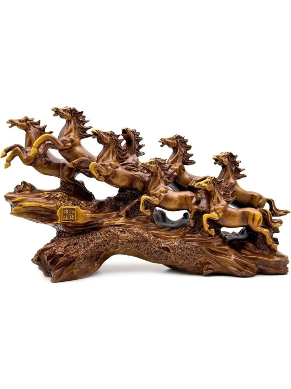 Chinese Feng Shui Running Horse Statue - Resin Figurine for Home Office Decor